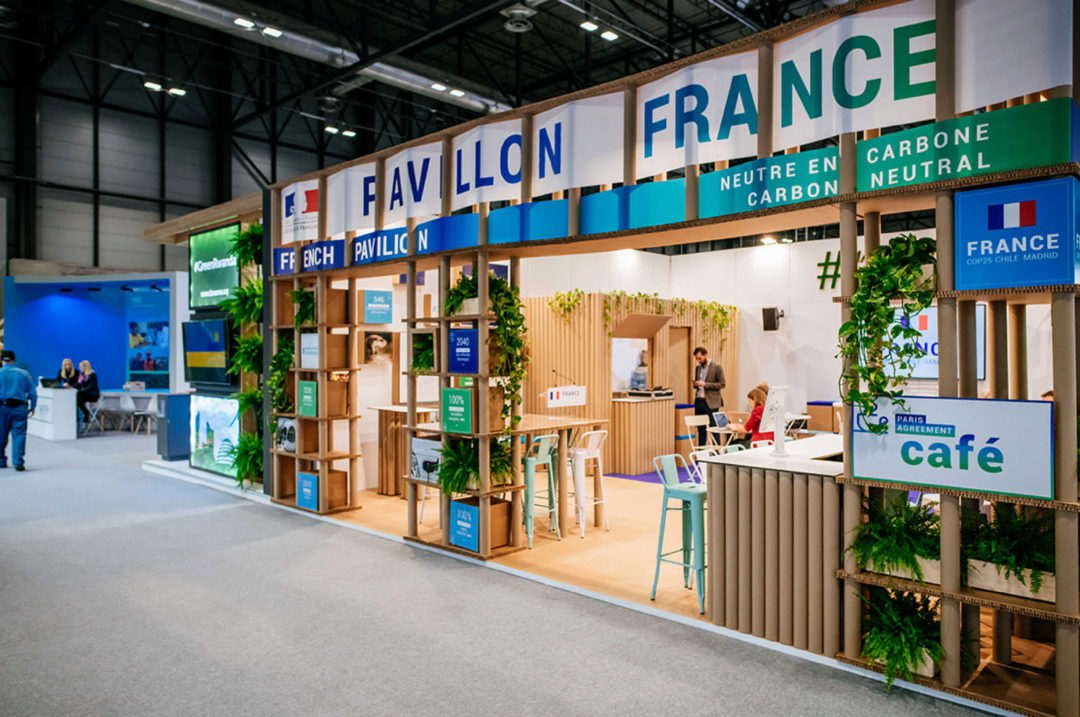 amenagement pavillon de la France - COP 25 à Madrid  