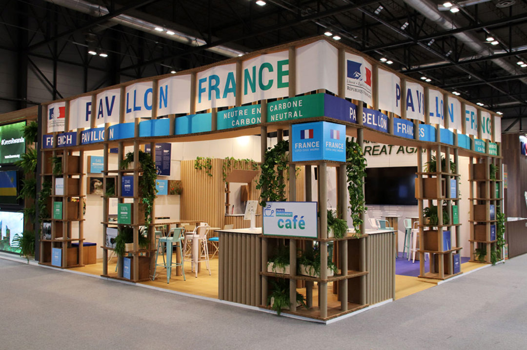 amenagement pavillon de la France - COP 25 à Madrid  