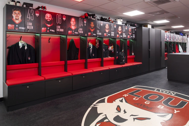 Vestiaires Lou Rugby - Agencement - Lyon Guillaume Perret