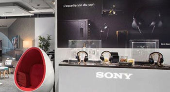 aménagement espace Sony Paris video show 